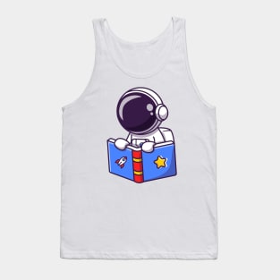 Cute Astronaut Reading Book Tank Top